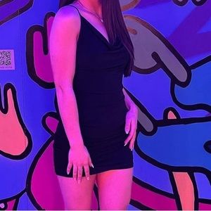 Women’s black mini dress
